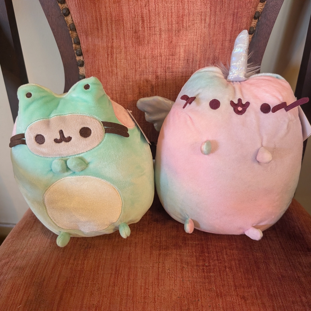 Pushteen Plush Frog and Unicorn Small Pet Toys